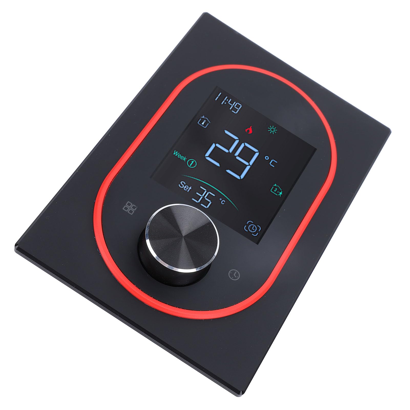 Jeffergarden Termostato Programable Inteligente, 86x86mm ABS Aleación de
