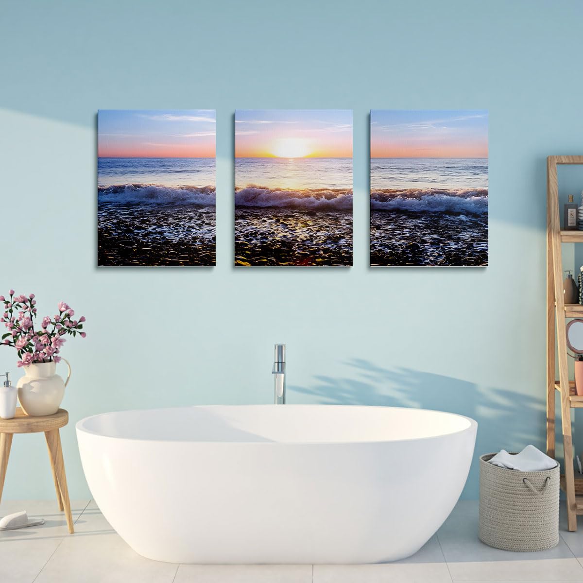 Wall Art for Bathroom Living Room Kitchen Framed Pictures Wall Decor Prints Wall Art Minimalist Dining Room Artwork Set of 3 Pictures - Image 4