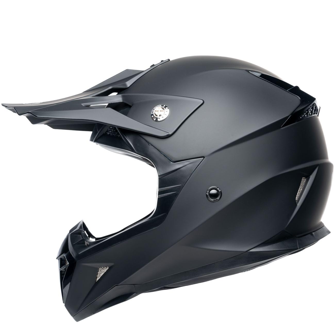 DIRTY Casque de motocross | Homologué ECE 22.06 Black Mat | Casque scooter