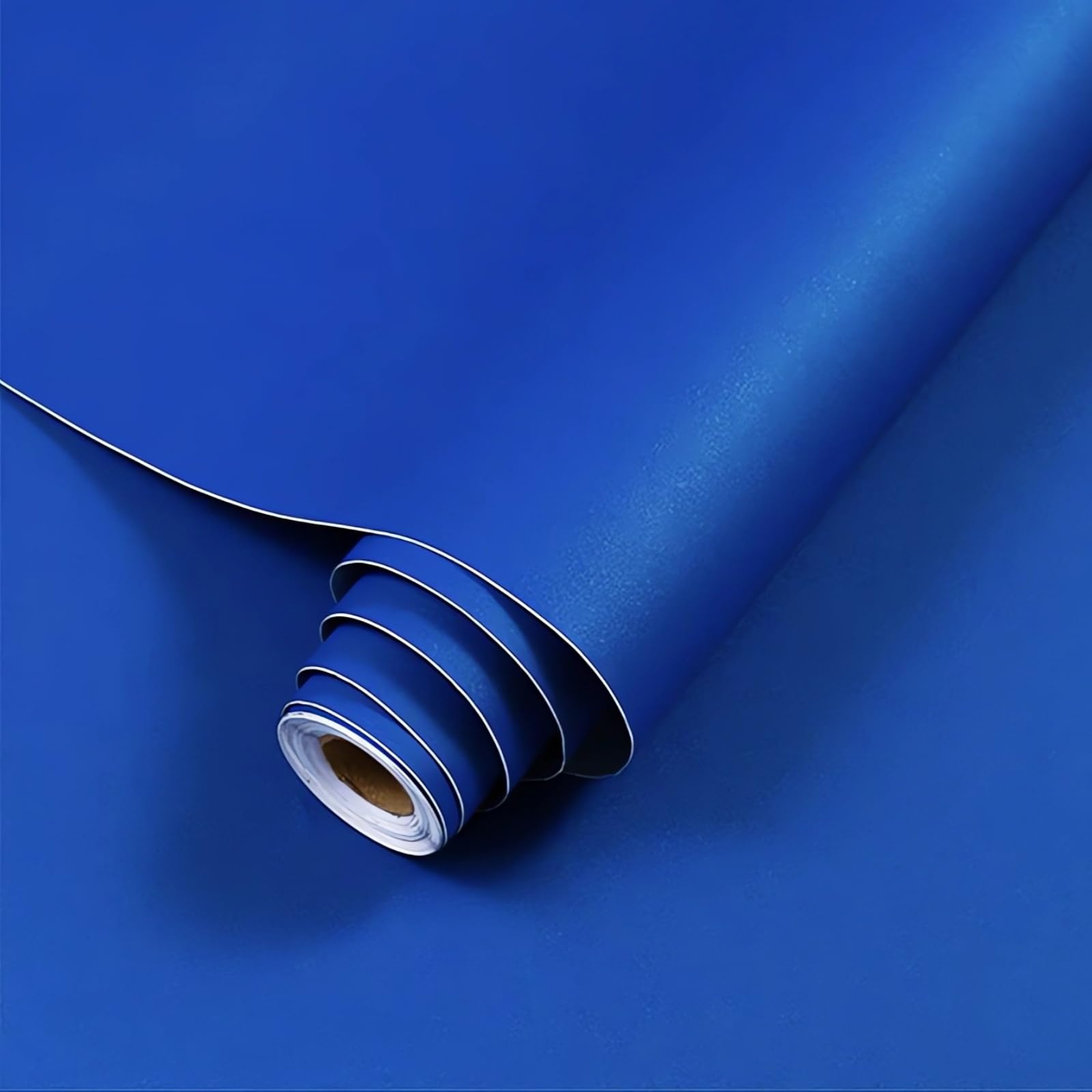 Ismoon 15.7" x 118" Contact Paper Blue Peel and Stick Wallpaper Removable Self-Adhesive Stick on Wall Paper Dark Blue Thickening Waterproof Wallpaper for Countertops Bathroom Kitchen Cabinet Vinyl