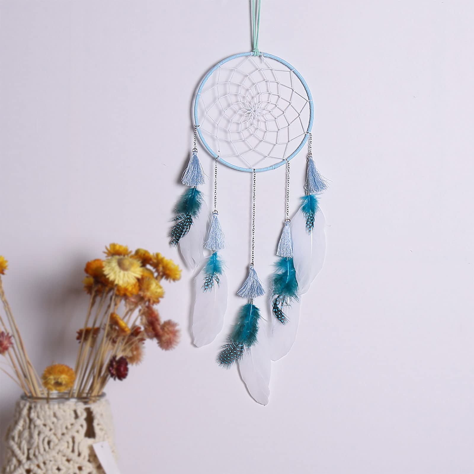 Traumfänger, handgefertigte Traumfänger mit Quaste, Traumfänger, Wandbehang, Dekoration for Zuhause, Kinderzimmer, Schlafzimmer