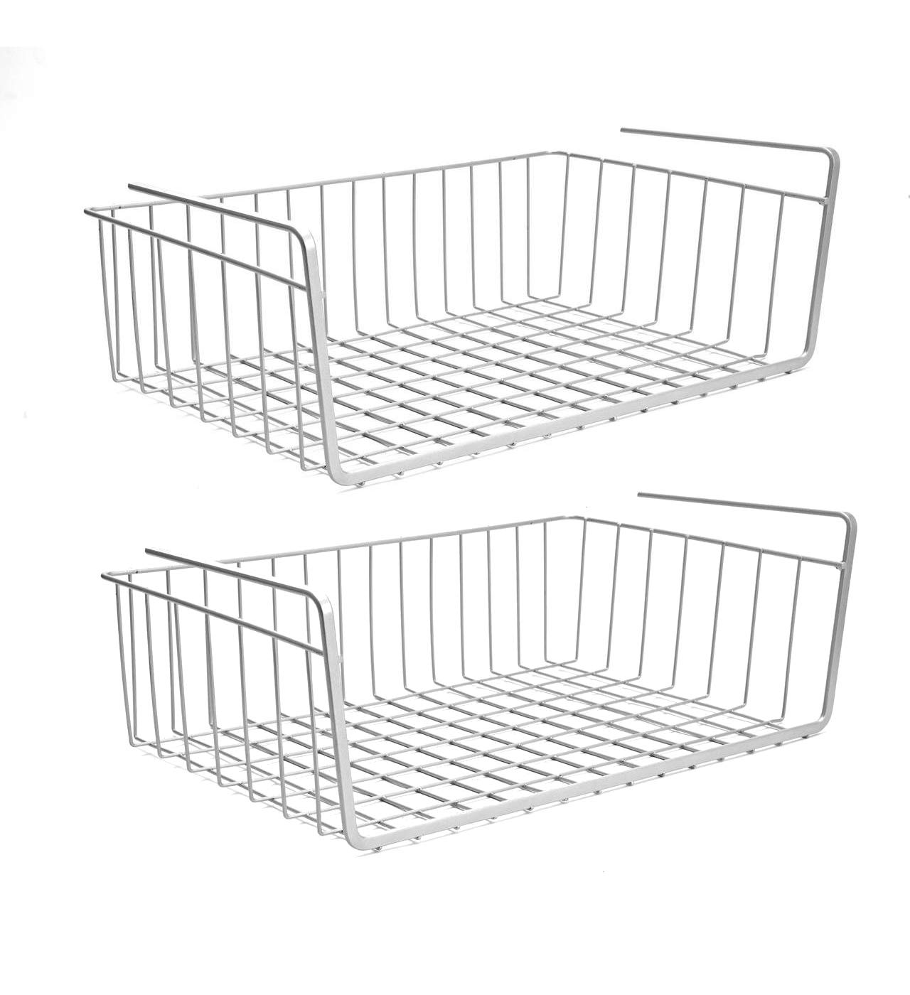 Go Hooked Undershelf Basket Large 16 Inch Set of 2 Undershelf Large Organizer for Kitchen Drawer Space Saving Durable Versatile Heavy Duty Sleek and Sturdy Efficient Compact Modern (B078Y2CK7C) Amazon Price History, Amazon Price Tracker