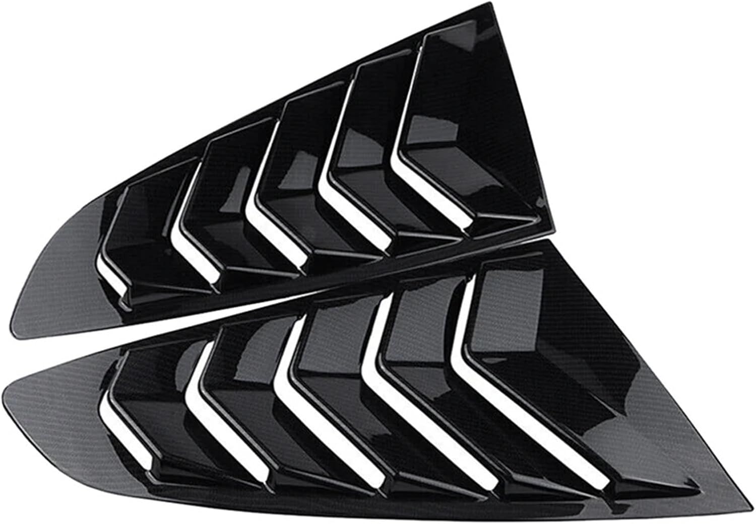 Carbon Fiber Color 1/4 Rear Side Vent Quarter Window Louver Shutter Cover Trim Compatible with Ford Mustang 2015-2022