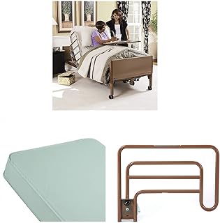 Invacare 5410Low/ 6632/5185 Full-Electric Low Homecare Bed with Rails & Mattress, (Model: 5410LOW/ 6632/5185)