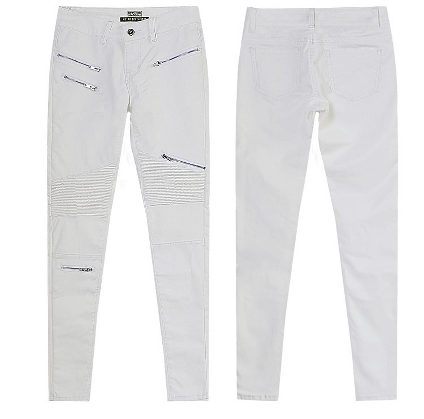 Pantaloni neri in denim rivestiti in pelle PU per le donne sexy stretti leggings da pilota elasticizzati