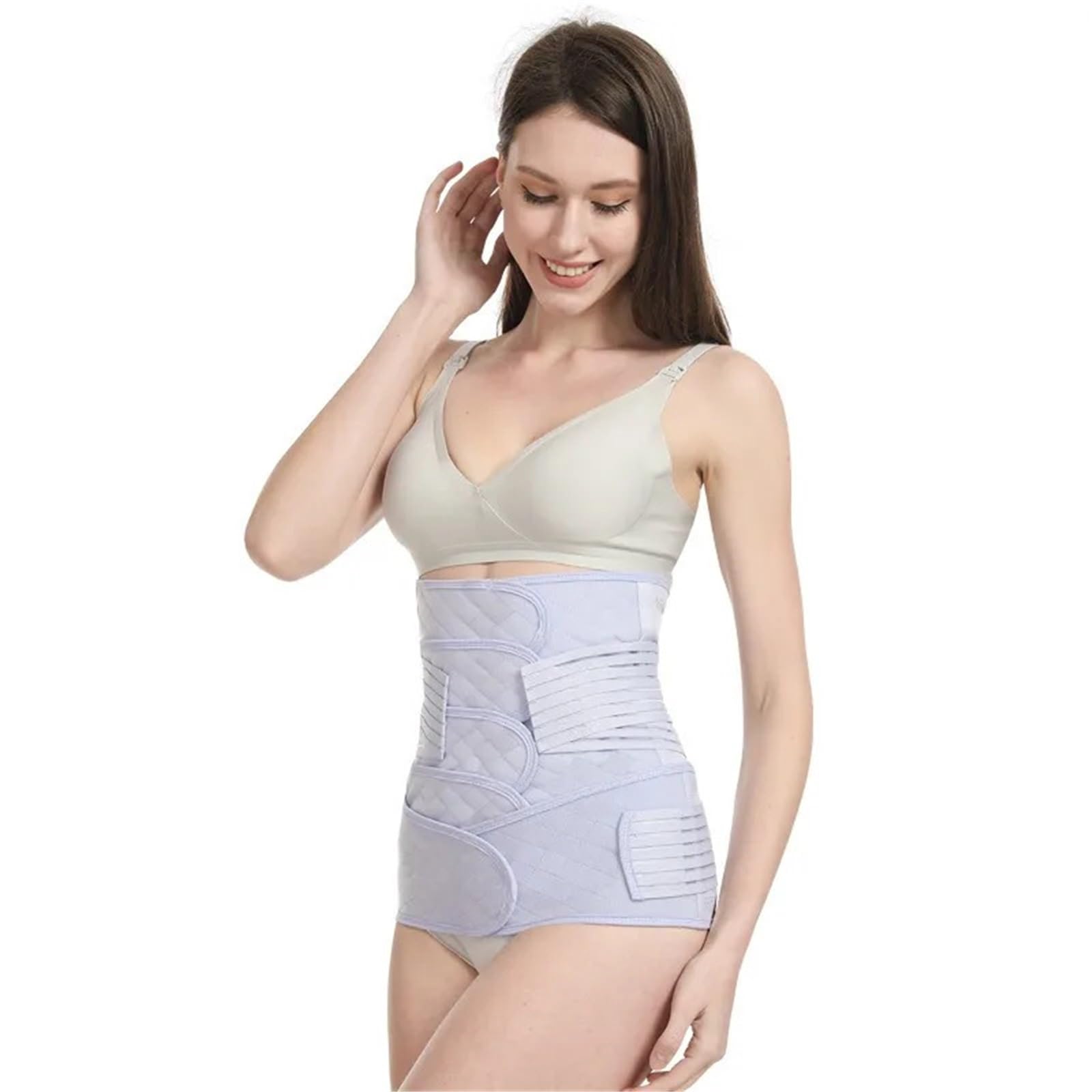 Guaina Post Parto Cintura Addominale Traspirante Post-Parto da 4 Pezzi for Donna, Cintura Modellante for la Vita a Doppio Uso Post-Parto in Sezione cis(Purple,XXL)