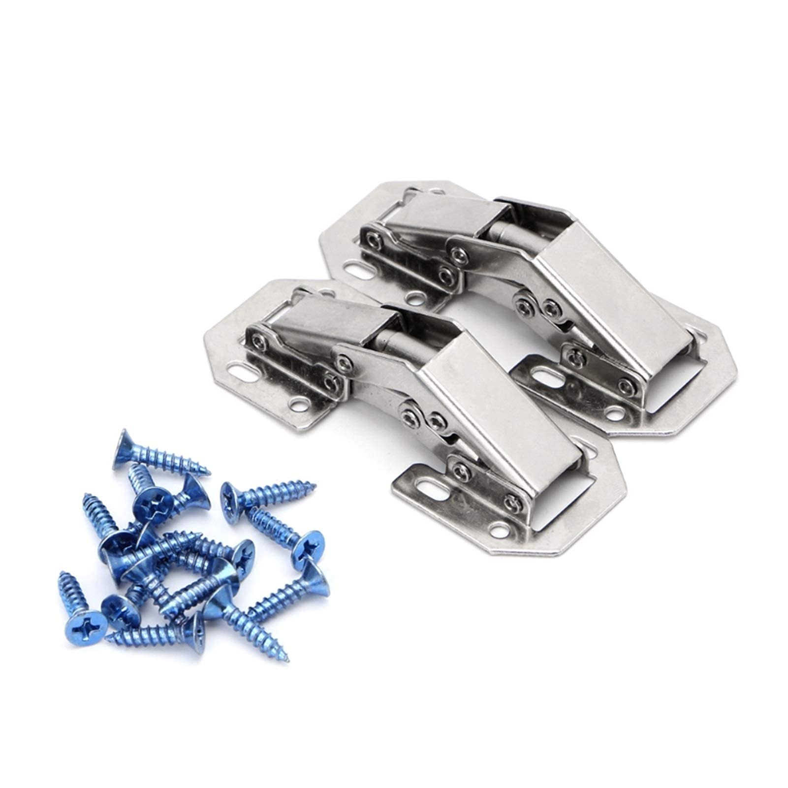 Nvsfzgiyg One Color Hinge, 2Pcs Easy Mount 90 Degree Concealed Kitchen Cabinet Cupboard Sprung Door