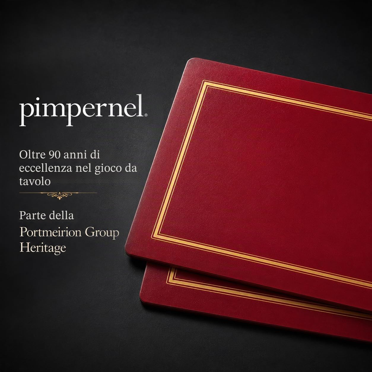Classic Burgundy - Sottomano, 4 pezzi, colore: Rosso