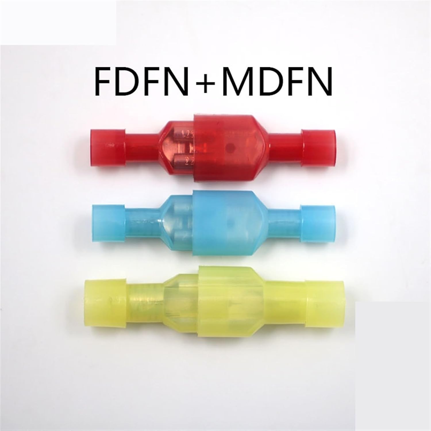 YANHAO MDFN+FDFN MDFN FDFN Nylon Brass Male Female Male Insulated Spade Joint 50Sets Connector Crimp Terminal Connectors Plug (Color : MDFN5 FDFN5 Yellow)