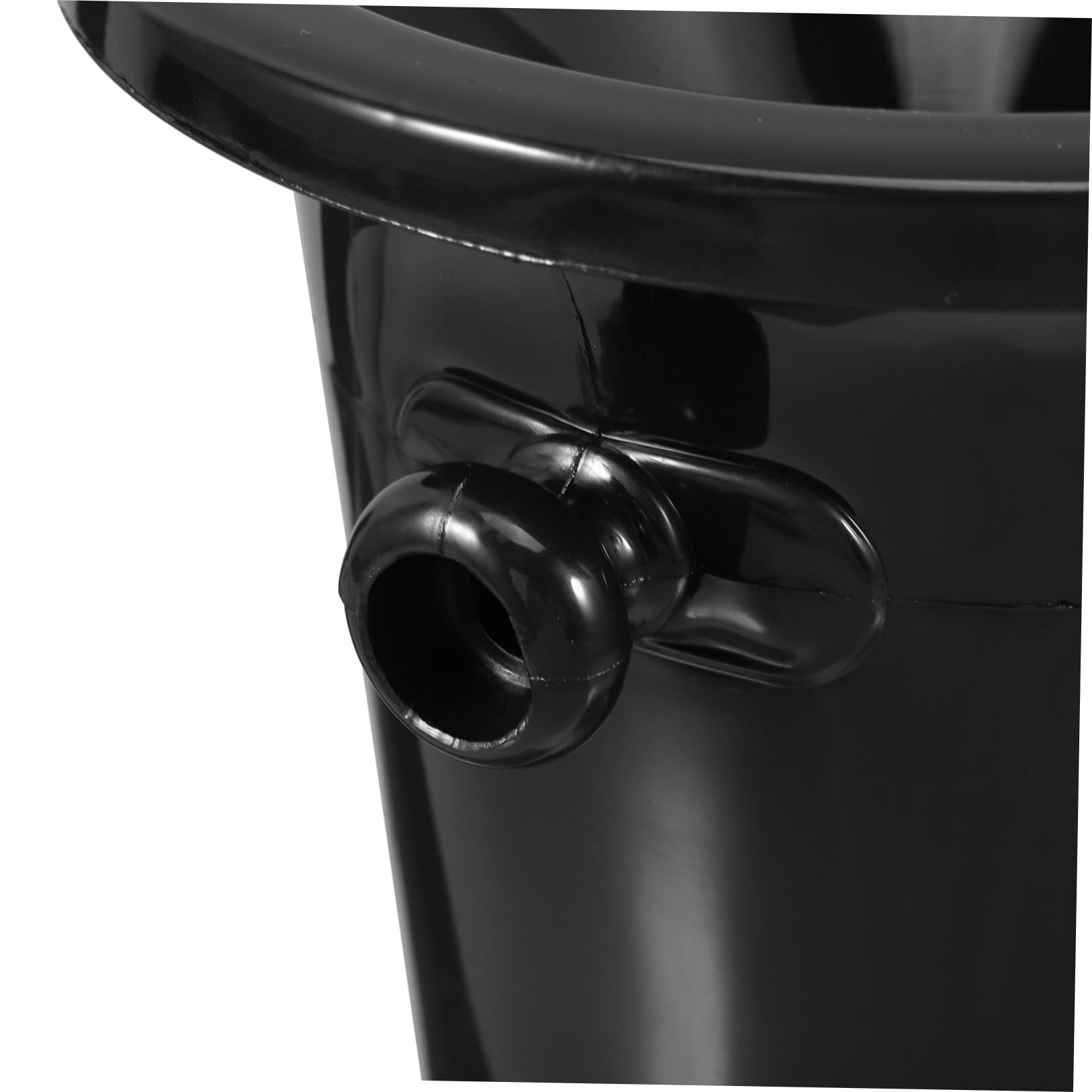 Mipcase Set de 4 Escupideras para Cata de Vinos y Cubos de Hielo Redondos de Plástico Negro Asas Dobles para Evitar Salpicaduras y Guiar el Vino en Bares y Tiendas Especializadas