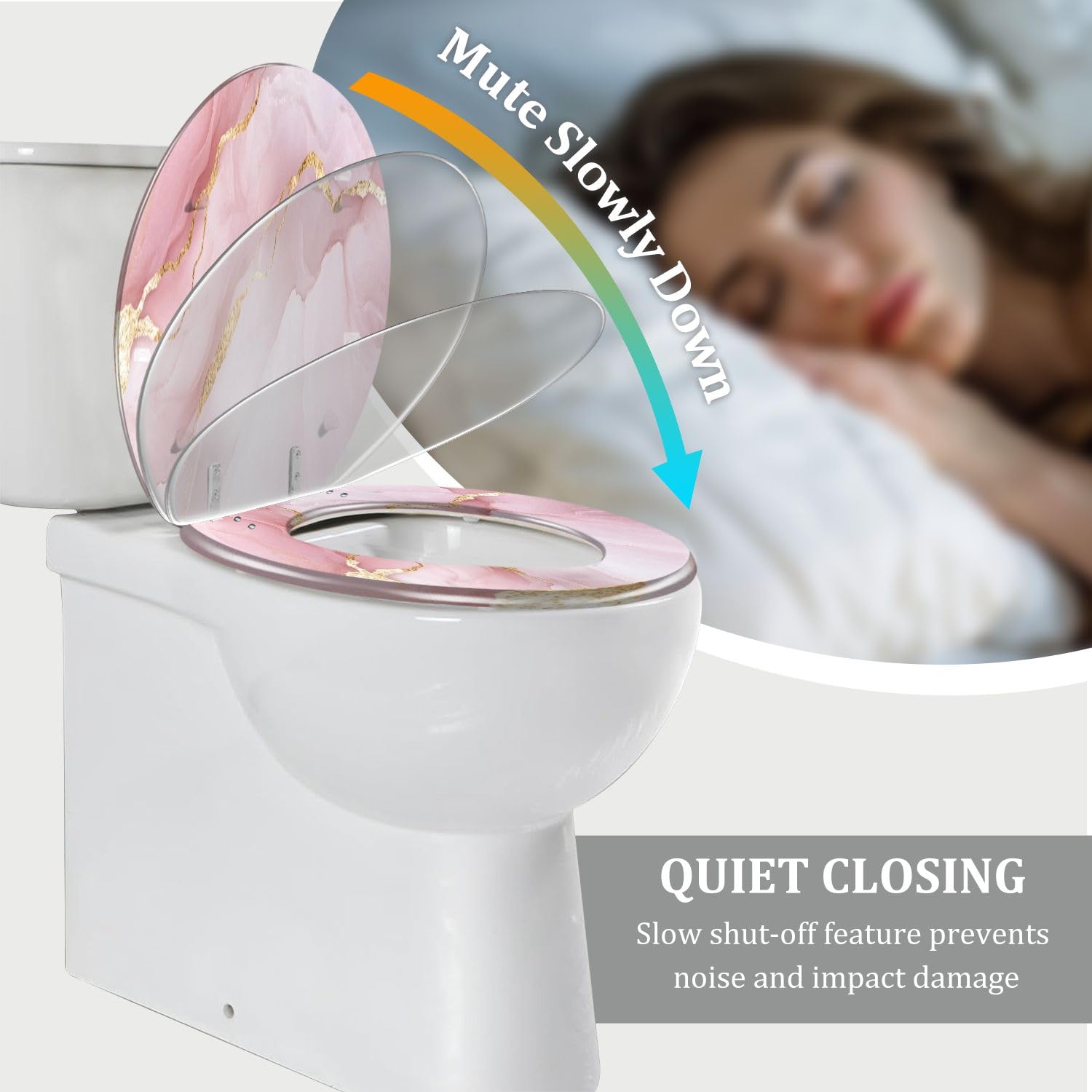Sedile WC allungato in resina HomeCraft per il bagno