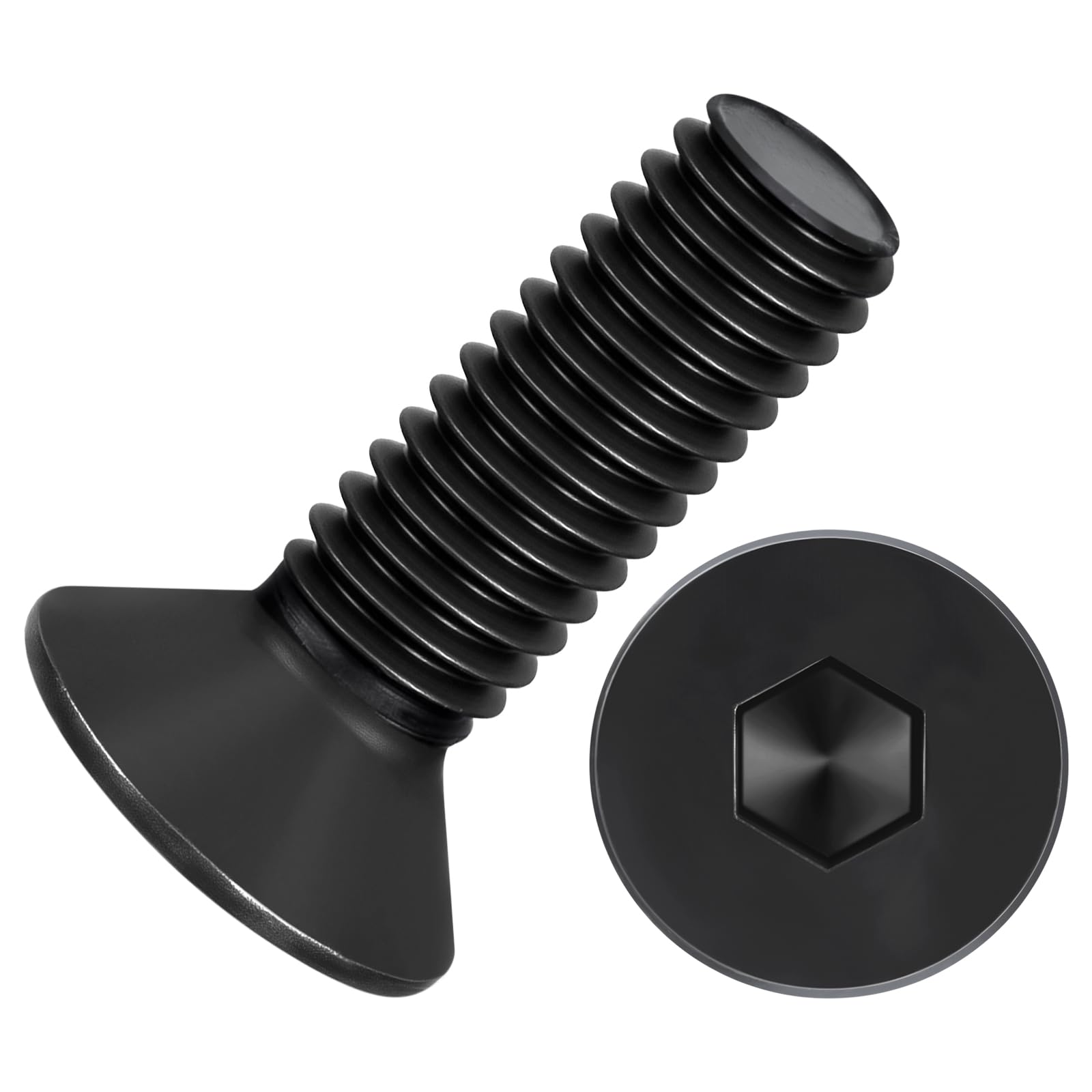 Kozelo 50Pcs[M5-0.8x16] Flat Head Socket Cap Screw Countersunk Bolt — image 1