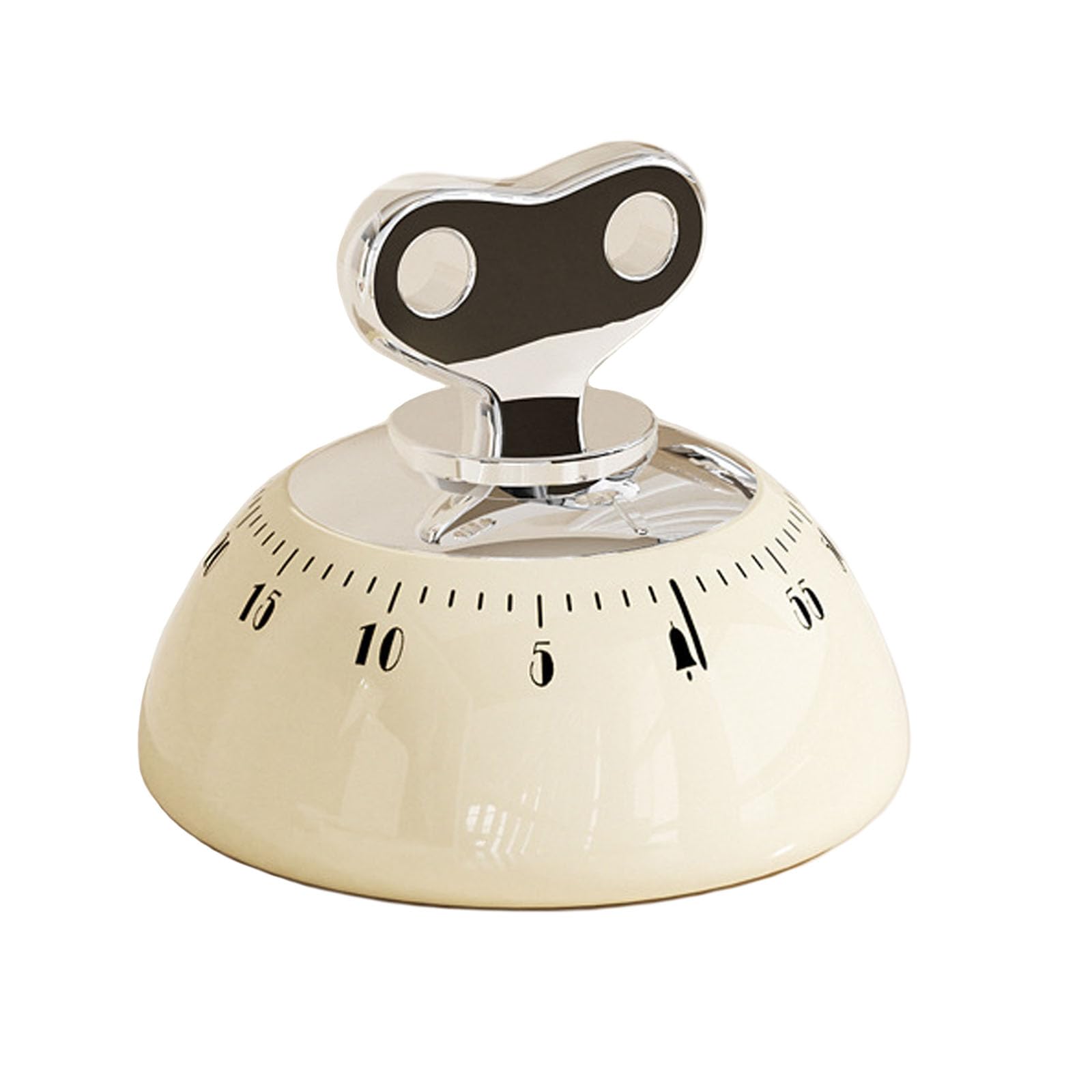 Photo 1 of Visual Kitchen Timer for Cooking,Chef Cooking Timers Clock with Loud Alarm,Timers for Classroom, Home and Study,Mechanical Desk Timer,No Batteries Required?Magnetic Back (Cream)