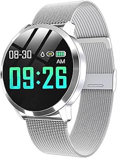Smart Watches Q8 Braccialetto intelligente impermeabile con metallo StraphaarrateTestStepCounterMenstruale Cycywomen Sliver, orologio intelligente