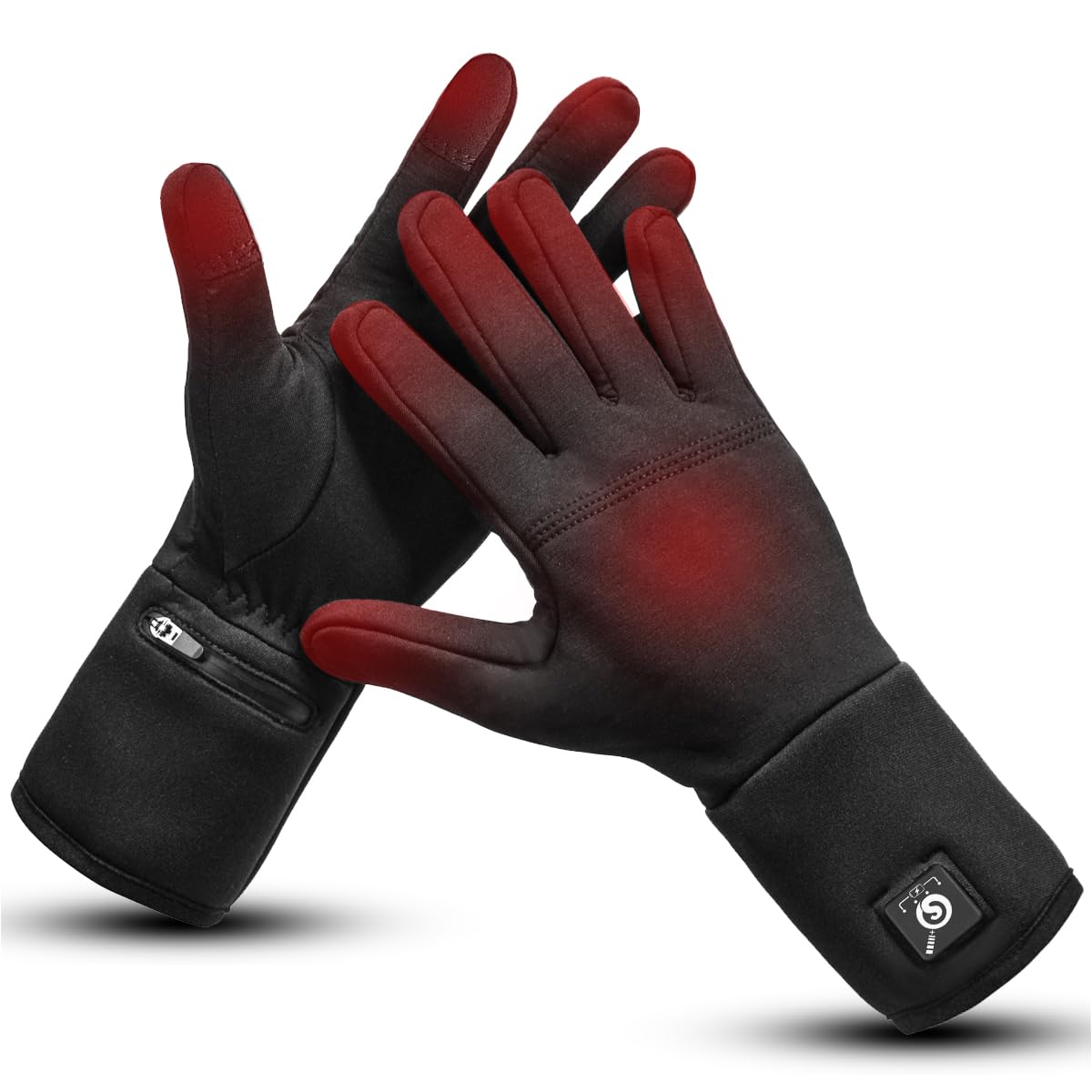 DAY WOLF Heated Glove Liners Electric Gloves for Men Women Rechargeable Battery Hand Warmer for Winter Sports Snow Biking Riding Cycling Hunting