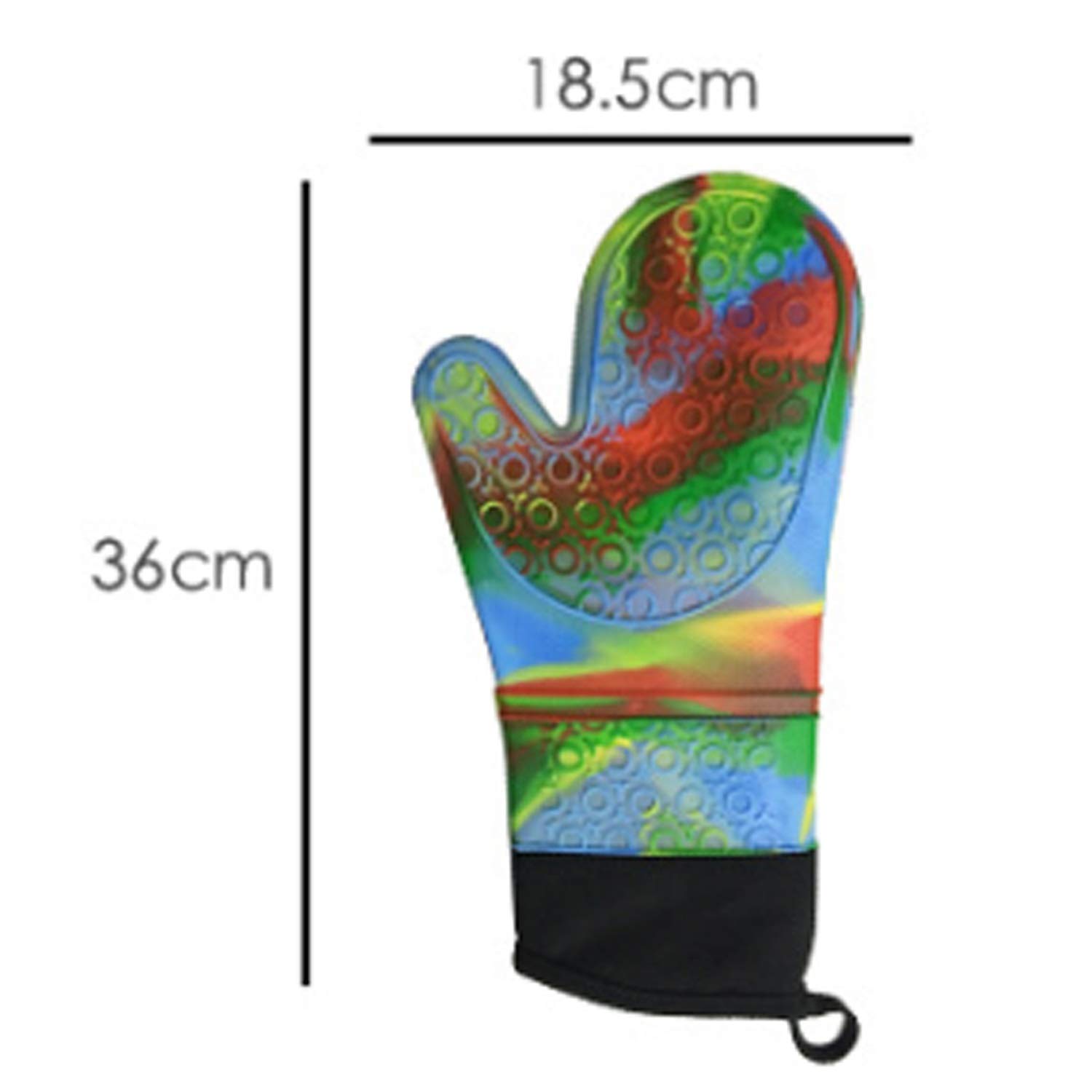 Odporna na ciepło Rękawiczki Rękawice Rękawice Rękawice silikonowe Kuchnia BBQ Piekarnik Gotowanie Mitts (UnitCount : Three pairs)