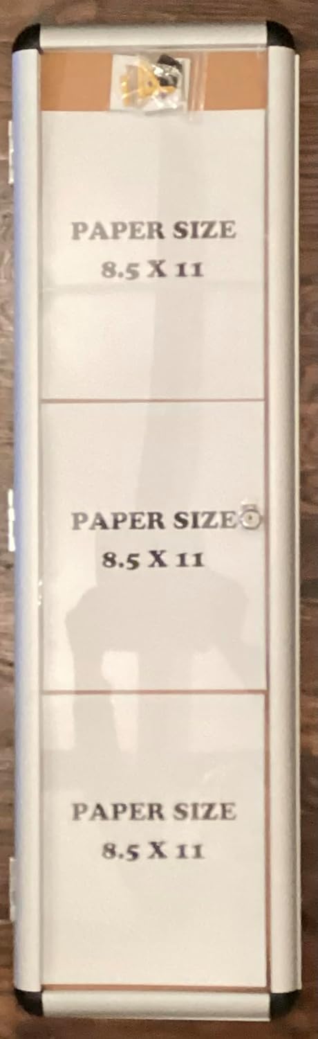 Resturant Lockable Menu Display Board Tamperproof -Display Board for Resturant (Lockable with Key, Inside dimmension 9x36 inch, Commercial use)