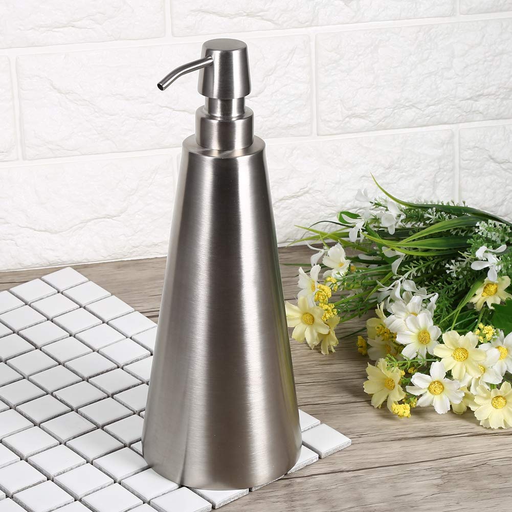 EMUKOEP Dispenser di Sapone di Grandi Dimensioni Doccia 1pc 800ml Dispenser di Sapone per Pompa in Acciaio Inossidabile di Grande capacità Accessorio per Il Bagno da Appoggio