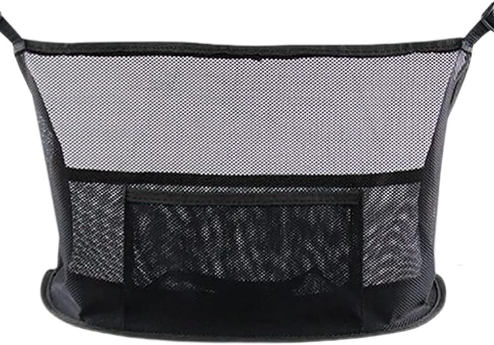 Wvapzwr Black Purse Holder For Car, Car Net Pocket Handbag Holder Between Seats, Car Storage Organizer For Handbag Storage, Car Accessories, Barrier Of Backseat Pet (Black)