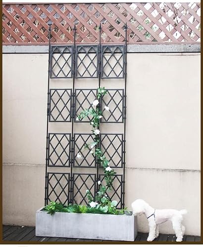 ガーデン アイアンローズフェンス ガーデニング用支柱 バラ用 つる花 アイビー クレマチス 園芸用品 園芸支柱 簡単組立式 庭 フラワーアレンジ ローズ 薔薇 ラテス パーゴラ 庭 栽培 幅85cm×高さ220cm 黒