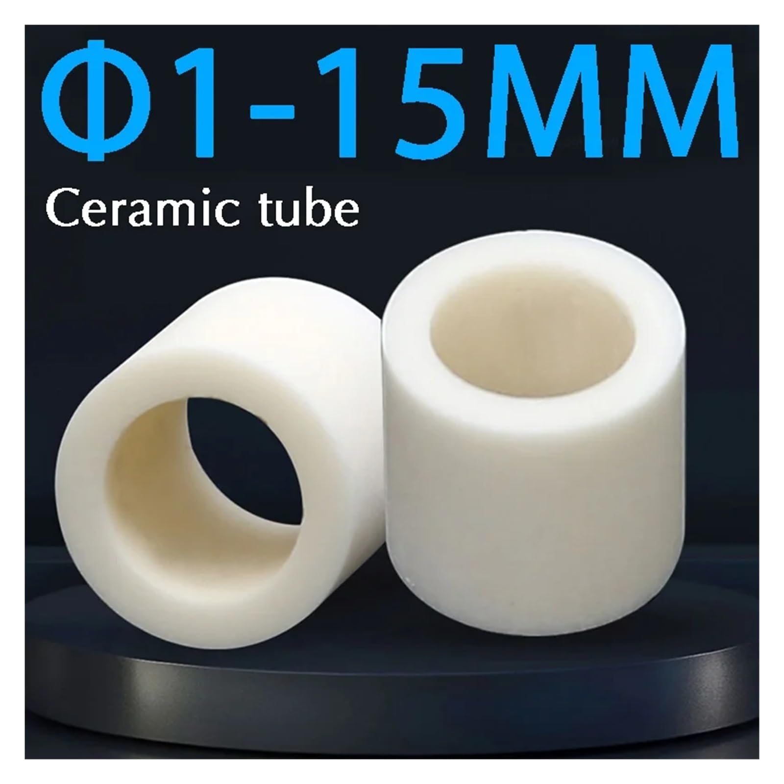 10pcs Alumina Ceramic Tube Spacer - Wear-Resistant Corundum Bushing for Thermocouple Protection(1x2.8x11)