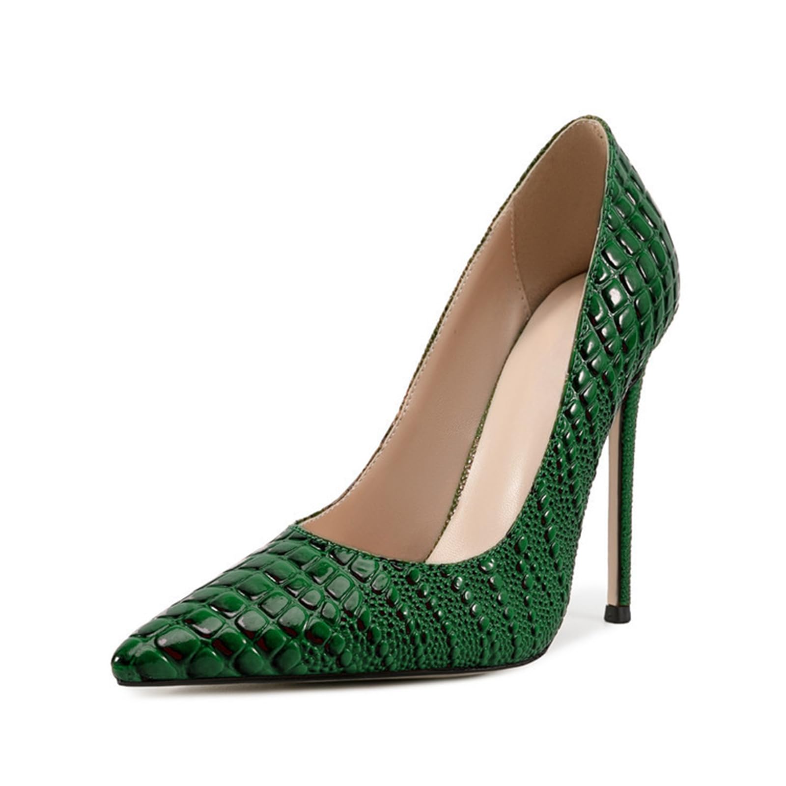 Décolleté con Punta per Donna, Tacchi a Spillo Bassi da 12 cm, Scarpe da Cerimonia, Matrimonio e Festa