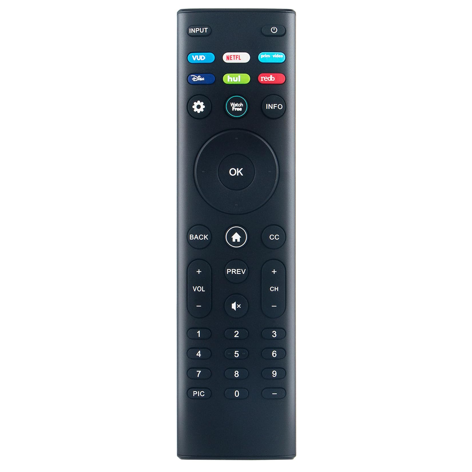XRT140L Mando a distancia de repuesto aplicable para Vizio Smart TV D24h-J09 D24f-J09 D32h-J09 D32f-J04 D40f-J09 D43f-J04 D24f4-J01 D32f4-J01 OLED55-H1 OLED6 5-H1 P65QX-H1 P75QX-H1 P85QX-H1
