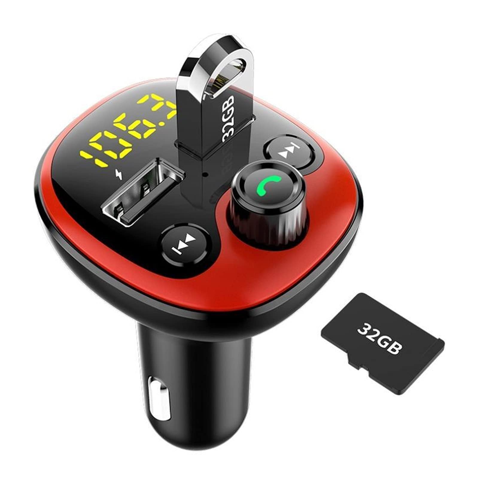 Adaptateur Audio Bluetooth Musique Mains Libres Ovale MP3 Joueur Voiture Bluetooth FÉMININ Modulateur de transmetteur FM Dual USB2.0 Chargeur Bluetooth Voe Transter Car