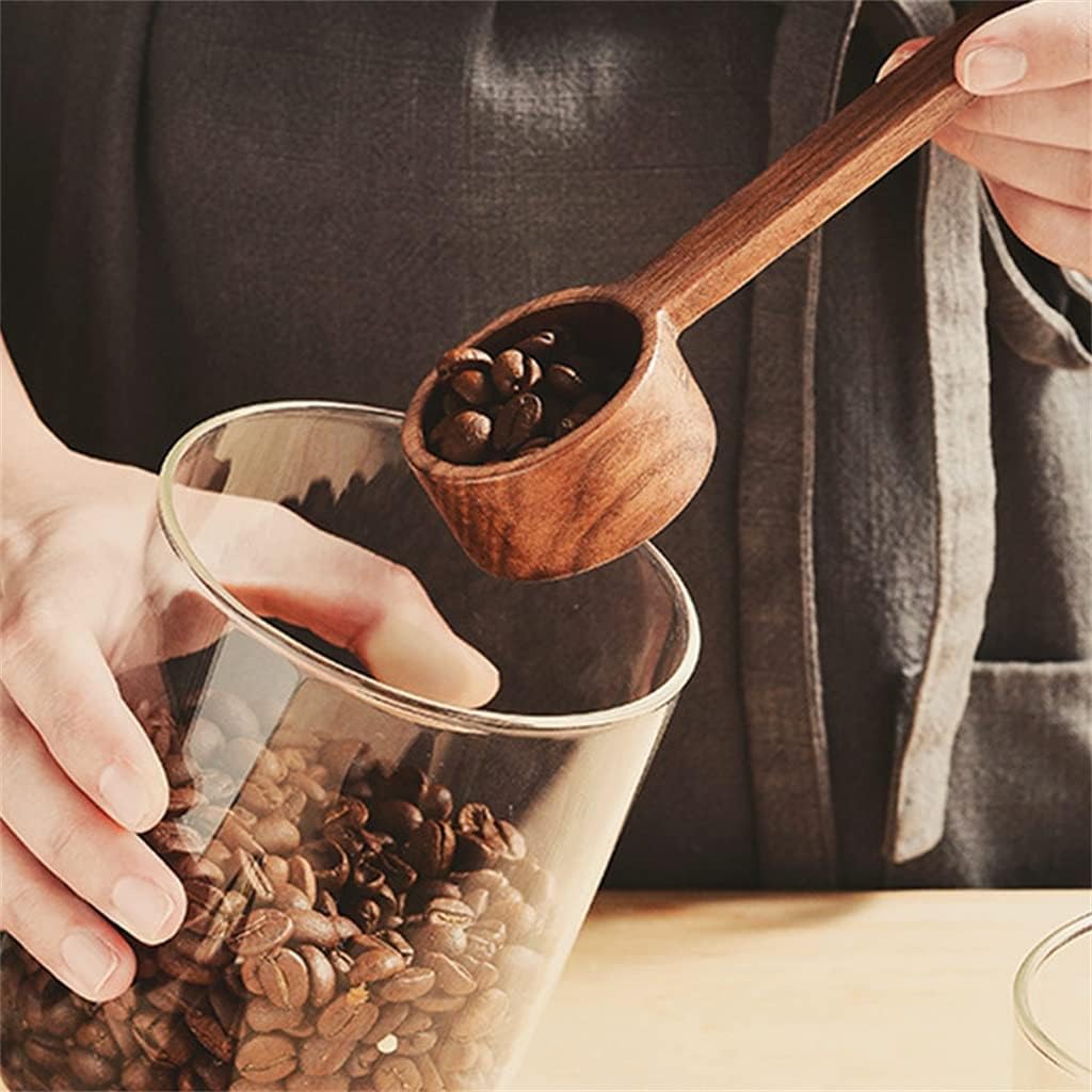 Wooden Coffee Measuring Spoon Black Walnut Wood for Sugar Spice Powder Accessories