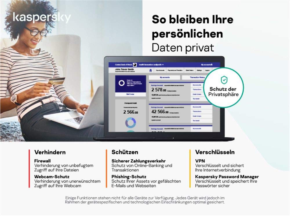 Kaspersky Total Security 2023 1 Gerät Jährliches Abo Windows/Mac/Android Aktivierungscode per Email
