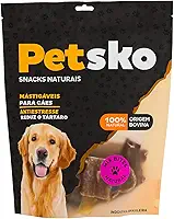 Petisco Mix Bites para Cães - 100% Natural, Origem Bovina, Antiestresse, Reduz Tártaro, Adestramento, sem Conservantes - para Todos os Cães - Petsko Snacks 180g