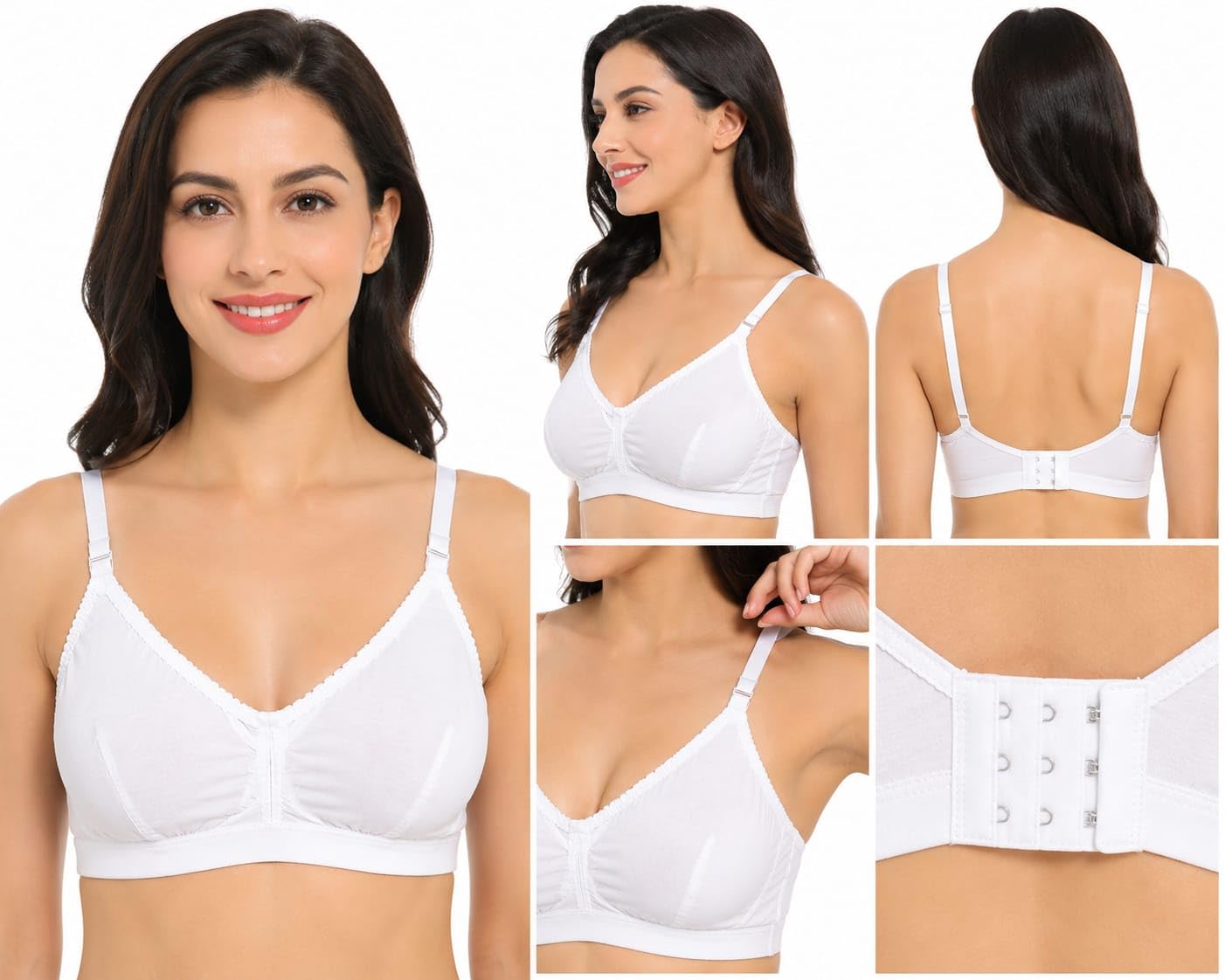Cotton Blend Bra White-image-0