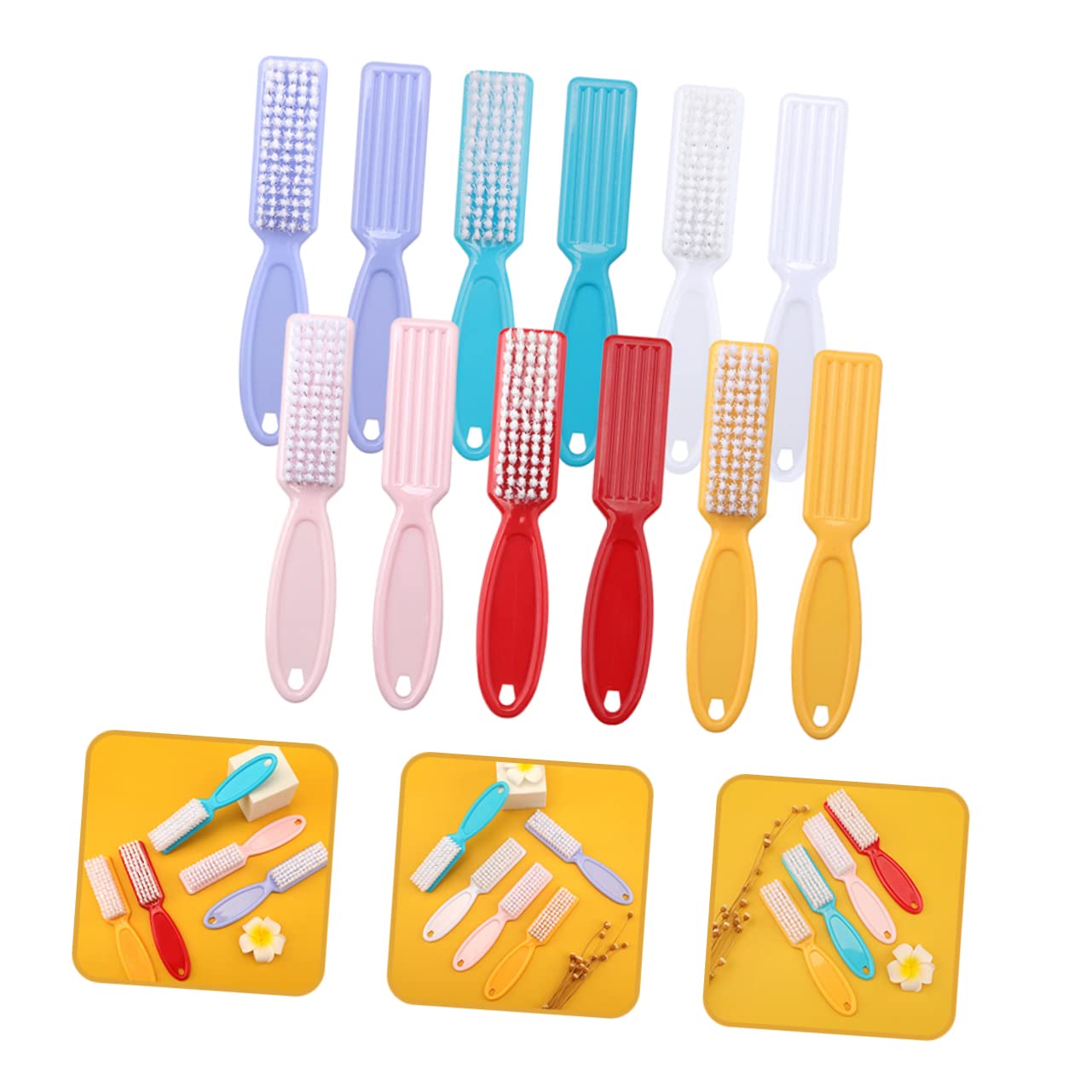 VALICLUD Spazzola per Unghie 24 Pezzi in Plastica Setole Resistenti, Facile da Impugnare da Conservare, la Pulizia delle Unghie in Cucina e Lavandini Colore Casuale