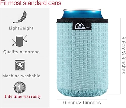 Miniatura 6 de WKieason Fundas aislantes estándar de 12 onzas, fundas aislantes para latas estándar, fundas para botellas de cerveza de 12 onzas, soporte para