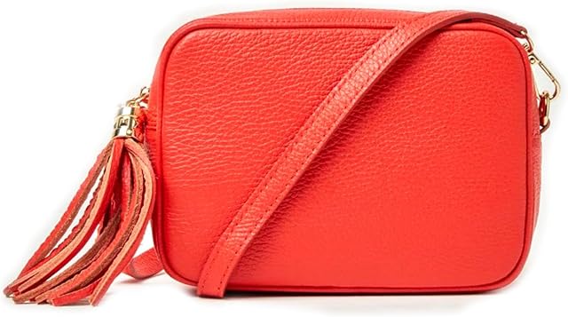 LeahWard Women's Leather Cross Body Camera Bags Tassel Charm Party Wedding Holiday Handbags