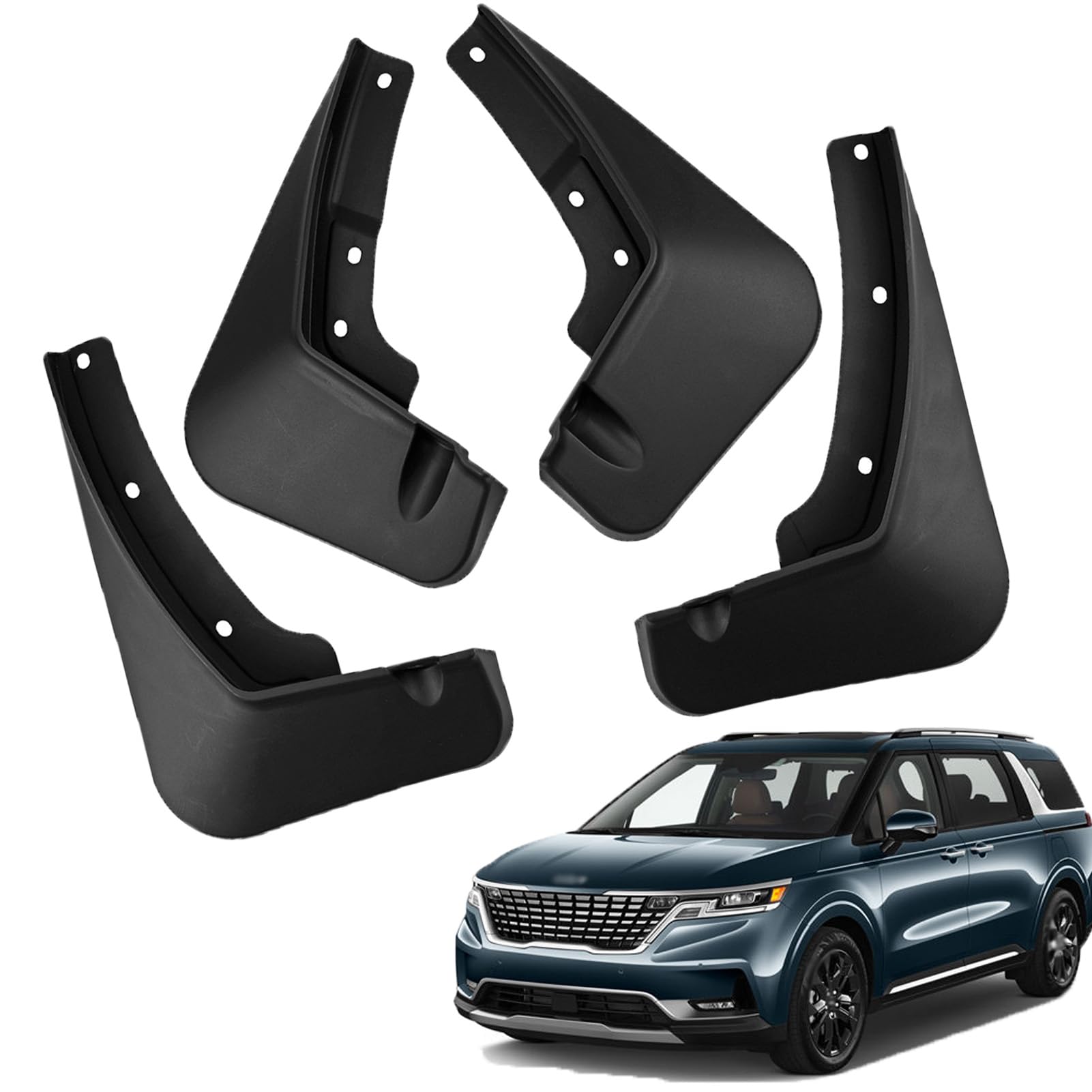 ZEPQUE Mud Flaps for Kia Carnival (2021-2025) Splash Guards No Drilling Installation All Weather Vehicle Sediment Protection (Not Fit Models with