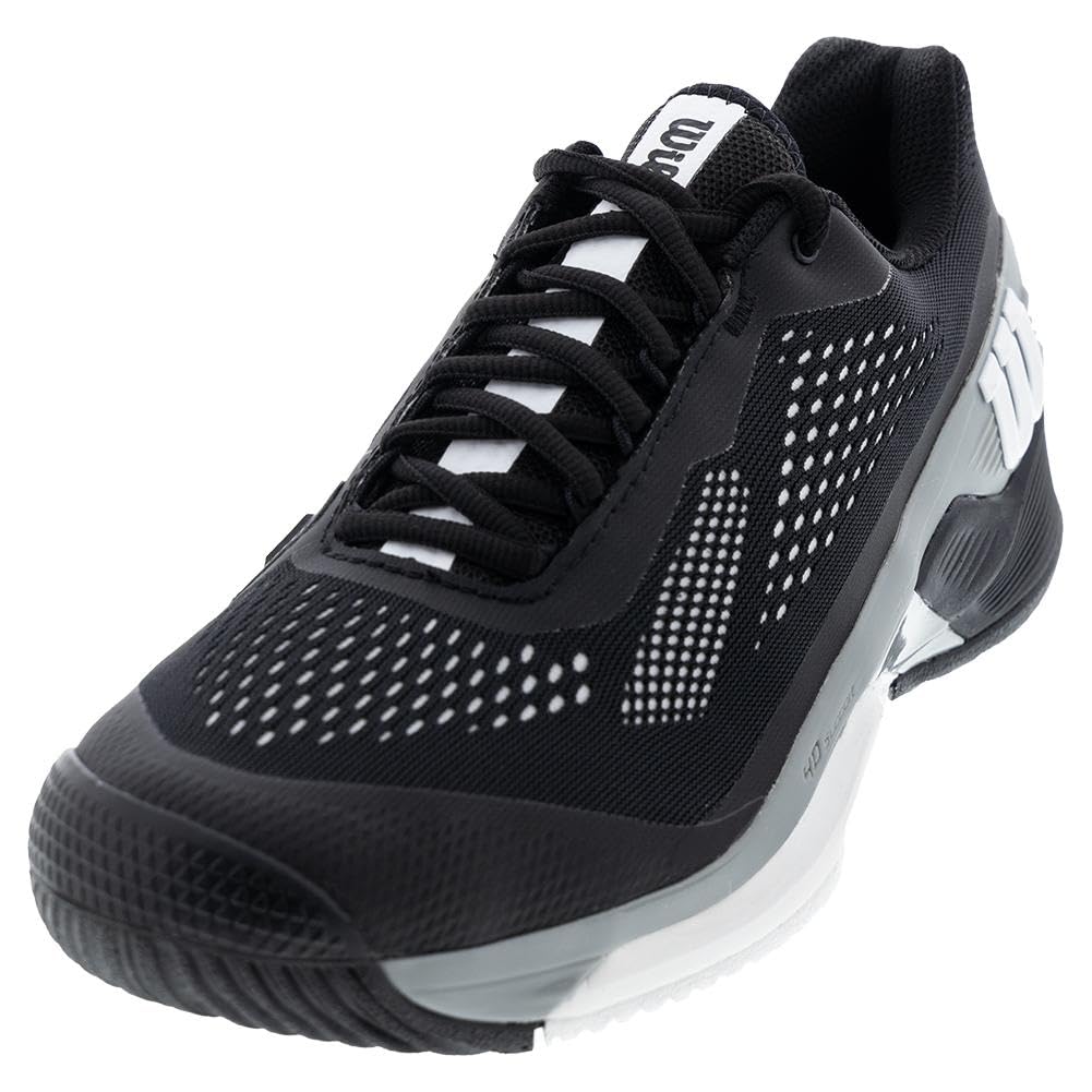 WILSON Men's Sneaker, Black/White/Monument, 10
