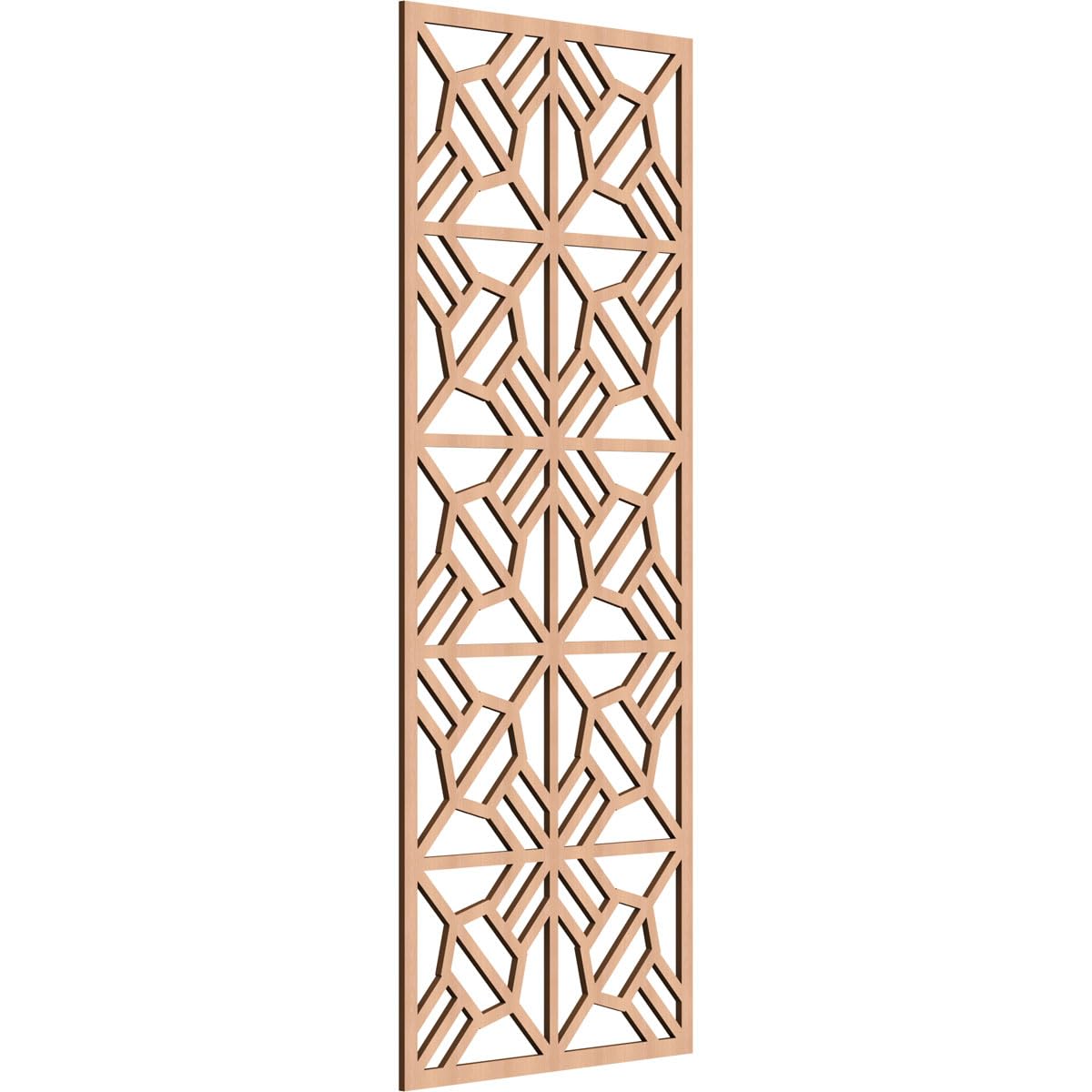 25 3/8"W x 64 3/8"H x 3/8"T Auburn Decorative Fretwork Wood Wall Panels, Alder