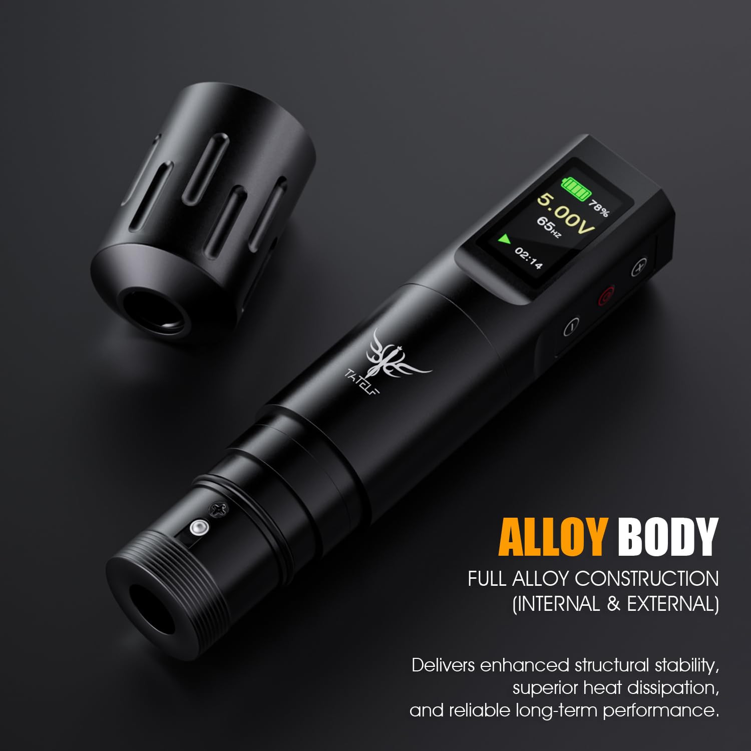 Máquina de Rotativa Inalámbrica con Pantalla LCD y Batería 1600mAh, Conexión RCA, 10 Tintas 20 Agujas para Principiantes y Artistas Kit Completo Profesional TATELF