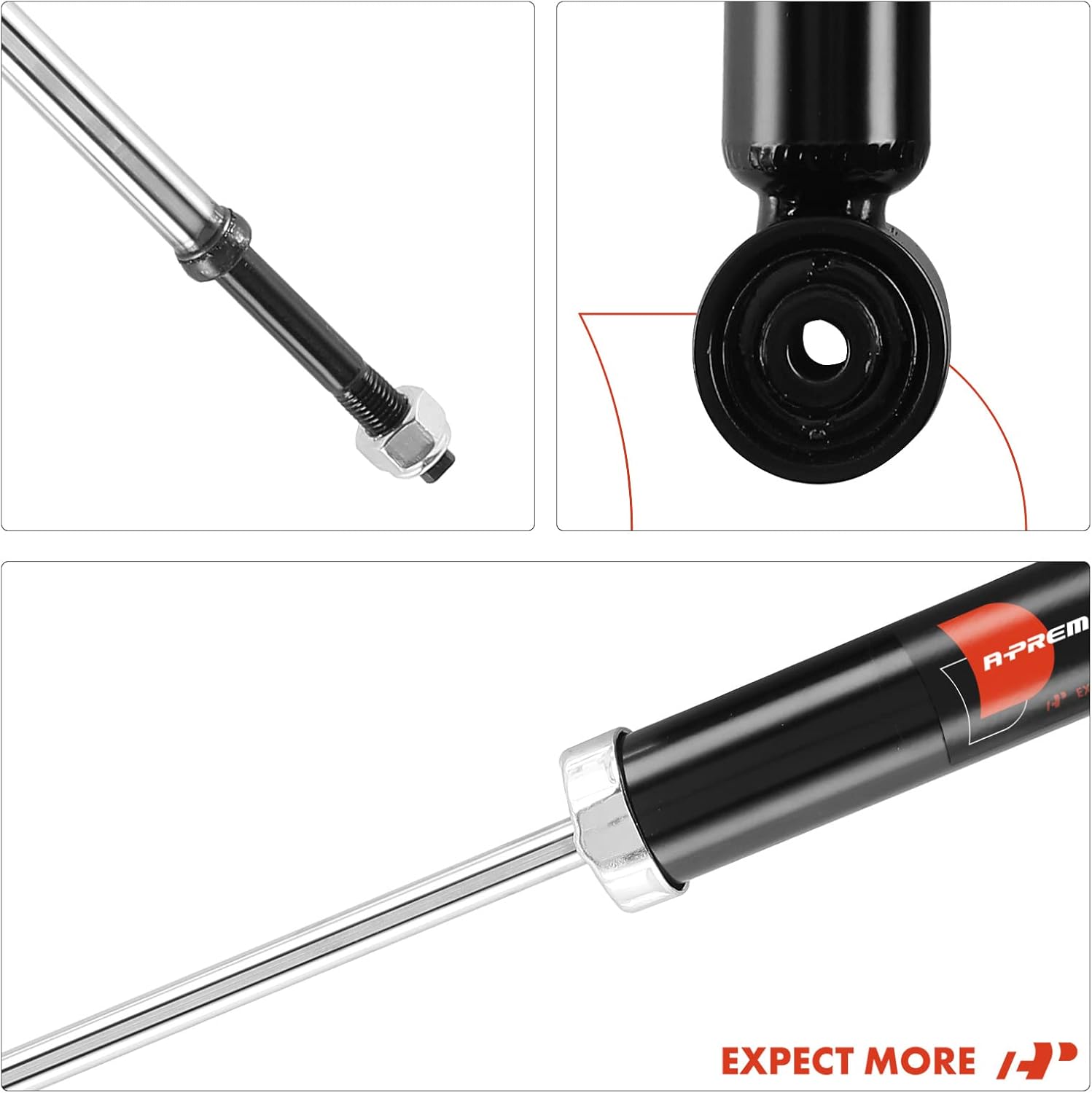 A-Premium Rear Shock Absorber Compatible with Toyota Yaris 2006-2014, 2-PC Set