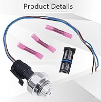 Vista 4 de Interruptor del sensor de presión de aceite del motor con filtro de pantalla y enchufe D1846A compatible con Chevrolet Chevy Silverado GMC Sierra