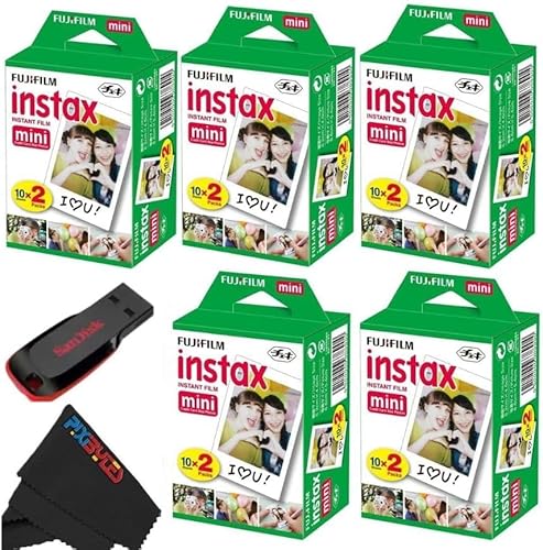 Fujifilm Instax Mini �C���X�^���g�t�B���� �~�j�J�����p | Pixibytes�{�[�i�X�o���h�� - ������32GB USB�t���b�V���h���C�u��Pixibytes�V�O�l�`���[�}�C�N���t�@�C�o�[�N���X...(32GB USB + 5x�c�C