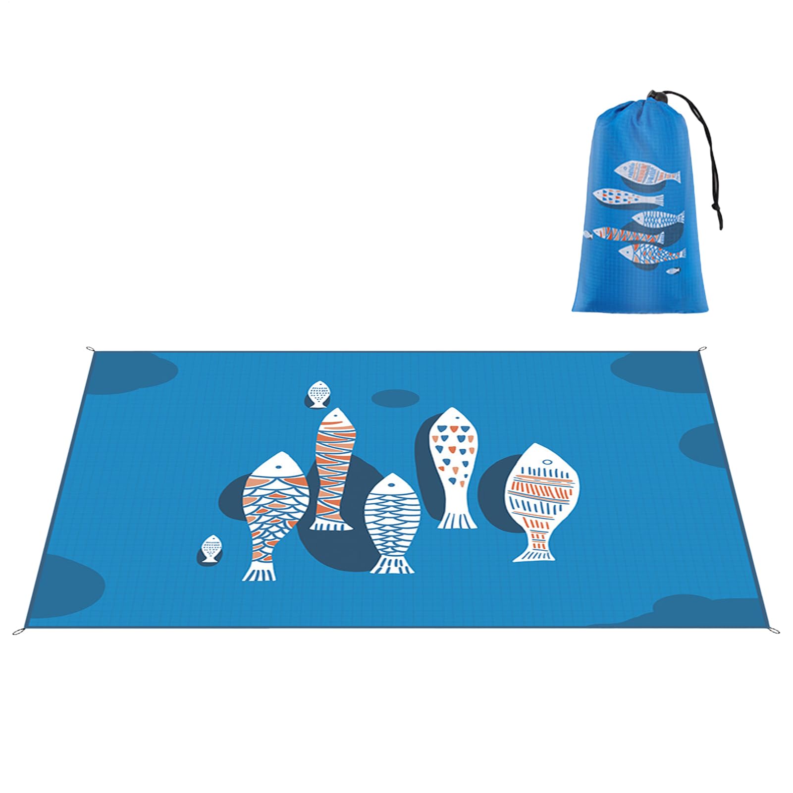 Tapis de plage portable et pliable grand format pour adultes
