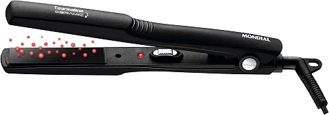 MONDIAL Prancha Alisadora Tourmaline Ceramic, Preto, Bivolt - P-15