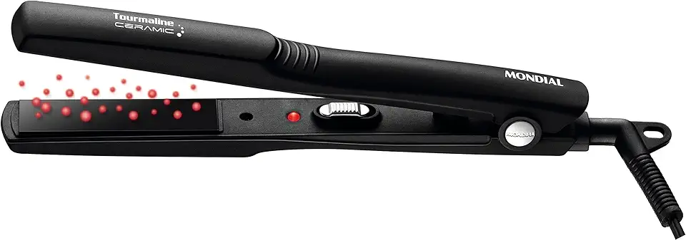 MONDIAL Prancha Alisadora Tourmaline Ceramic, Preto, 30W, Bivolt - P-15