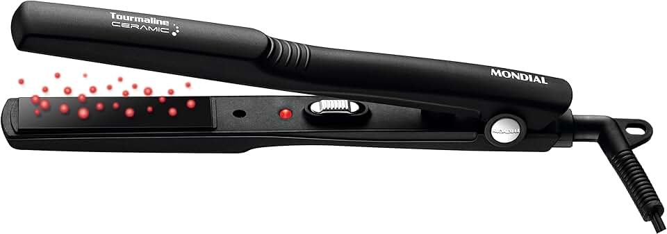 MONDIAL Prancha Alisadora Tourmaline Ceramic, Preto, 30W, Bivolt - P-15