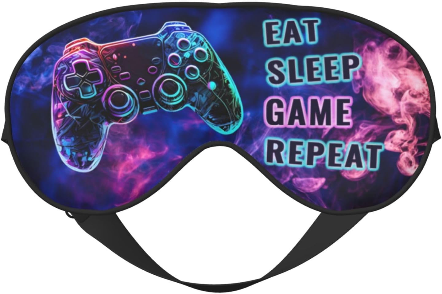 Just Five More Minutes Colourful Video Game Double-Sided Silk Sleep Eye Mask for Unisex Men Women, Comfortable Super Soft Eye Mask with Adjustable Strap£¬Light Blocking Night Blindfold
