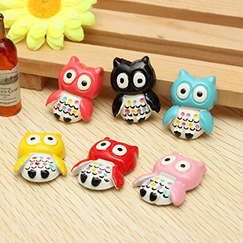 6PCS Gorgeous Owl Fridge Magnets Memo Decor Sticker