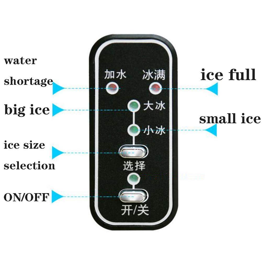 Ice Maker Machine Countertop,Electric Ice Cube Maker With Scoop Basket,9 Ice Cubes Ready In 6 13 Minutes,33lbs In 24h on Fridge.com - View 6