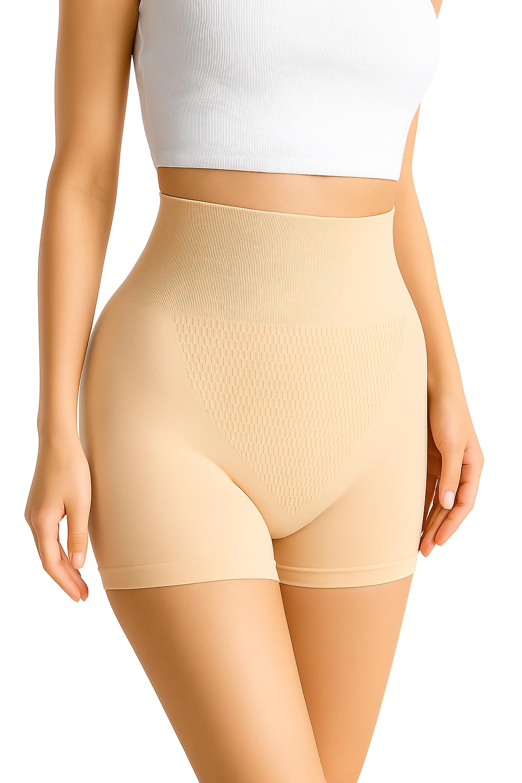fashionez Women's High Waist Tummy Control Shapewear Shorts – Seamless Body Shaper for Belly Fat Slimming & Waist Training(Free-Size) (Waist Size Fits : 30 to 38 Inch)-picture-21